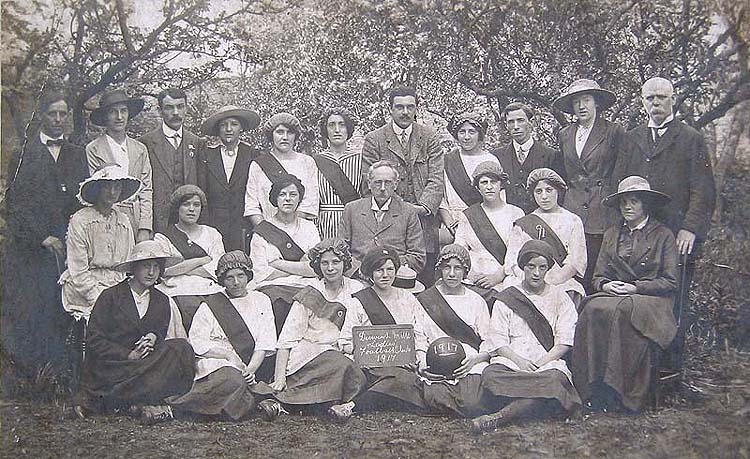The 1917 Derwent Mills Ladies Football Team